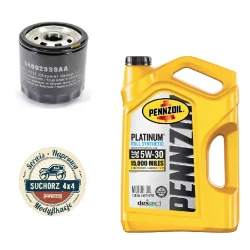 Olej 5w30 Pennzoil 5L + filtr Mopar Jeep Wrangler 2,0T JL, 4xe