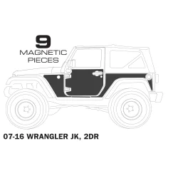 Osłony magnetyczne Smittybilt- JEEP WRANGLER 2 DRZWI