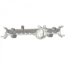 Wzmocnienie mostu przód Dana 44 JK z relokacją mocowań zawieszenia do Jeep WJ lift 4"+