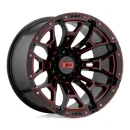 Felga aluminiowa XD841 Boneyard Gloss Black Milled W/ RED Tint XD Series 20x10" ET: -18 5x127