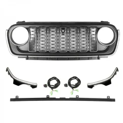 Grill z paskiem LED i otworem na kamerę OFD Jeep Wrangler JL Gladiator JT