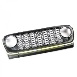 Grill z paskiem LED i otworem na kamerę OFD Jeep Wrangler JL Gladiator JT