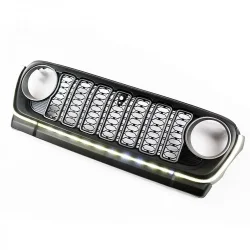 Grill z paskiem LED i otworem na kamerę OFD Jeep Wrangler JL Gladiator JT