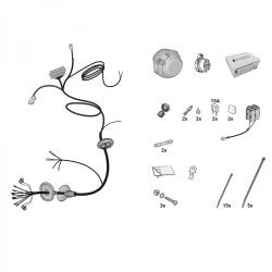 Wiązka przewodów do mocowania haka 7 PIN HAK-SYSTEM Jeep Wrangler JL JK 4XE