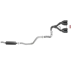 Układ wydechowy Rebel Series 2-1/2 IN 304 Stainless Steel Cat-Back Exhaust System | Jeep Wrangler JL 3.6 V6 | 2018-2025