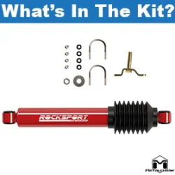 Amortyzator skrętu RockSport RED Metalcloak Jeep Wrangler TJ