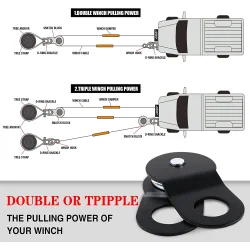 Zblocze linowe 8 ton do wyciagarki elektrycznej hydraulicznej samochodowej bloczek off-road X-bull