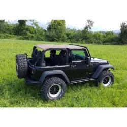 Dach miękki bezstelażowy typu Fastback z szybami- Jeep Wrangler JK 2 Drzwi