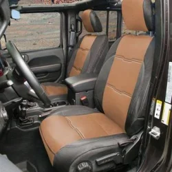 Komplet pokrowców na fotele Gen2 Black/Tan Neoprene Jeep Wrangler JLU / 4xe