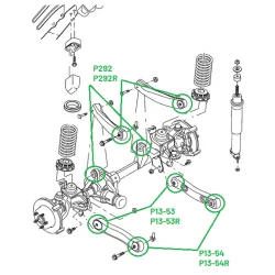 Komplet tulei zawieszenia Jeep Grand Cherokee WJ/WG