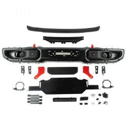 Zderzak aluminiowy przód z płytą pod wyciągarkę OFD Matowy Jeep Wrangler JL 2018 Gladiator JT