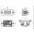 Dwufunkcyjna lampa LED 10W Slim do zabudowy biało / czerwone światło